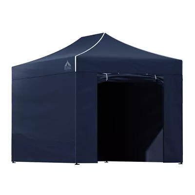 Instahut Gazebo Pop Up Marquee 3x4.5 Outdoor Tent Folding Wedding Gazebos Navy • $185.96
