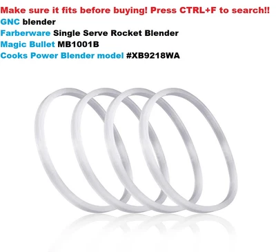 $17.99 • Buy 4-Pieces Replacement Silicone Gaskets Compatible For All Brands Listed