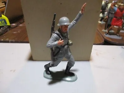 MARX Toys 6 Inch Hard Plastic Factory Painted German Soldier #2 • $30