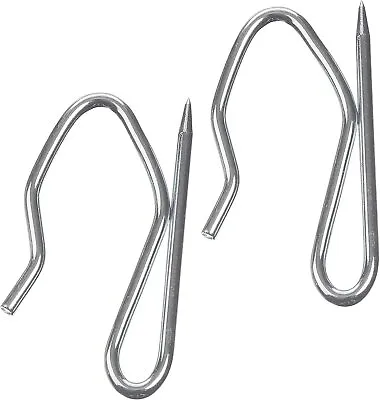 CURTAIN HOOKS METAL  PIN PINCH PLEAT - PACK OF 10 / 20 / 25/ 30.. Free Postage - • £1.99