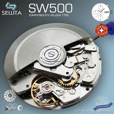 $358 • Buy MOVEMENT SELLITA SW500, AUTOMATIC CHRONOGRAPH - Compatible ETA 7750