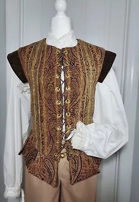 Renaissance Doublet (XSm) - Earthtone Tapestry With Brown • $75