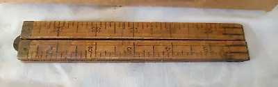 Vintage Lufkin? Wooden Folding 24  Ruler USA - No. 10 • $13.99