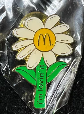 NOS VTG McDonalds Flower Jewelry Crew Enamel Lapel Hat Pin Pendant Brooch (A) • $18.99