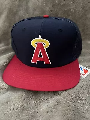 NWT Vtg California Anaheim Angels ANNCO MLB Snapback Hat Mesh Trucker Big Halo • $29.99