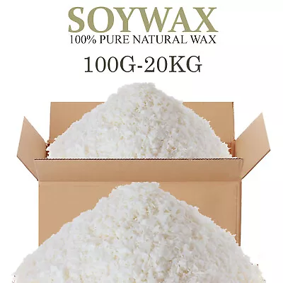 Soy Wax/Soya 100% Pure Candle Making Wax Natural Flakes Clean Burning WHITE UK • £88.95