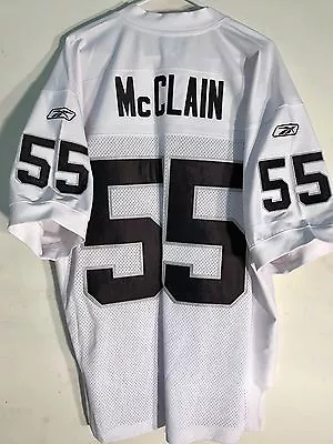 Reebok Authentic NFL Jersey Raiders Rolando McClain White Sz 48 • $49.99