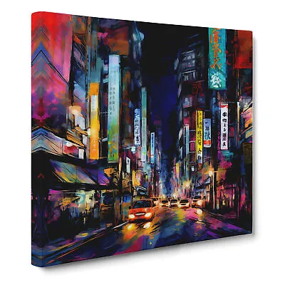City Of Tokyo Abstract Art No.4 Canvas Wall Art Print Framed Picture Home Decor • £24.95