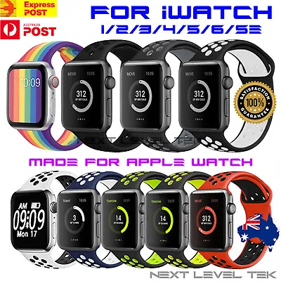 $9.99 • Buy Silicone Nike Sport Strap For Apple Watch Band 38/40/42/44mm Series SE 6 5 4 321