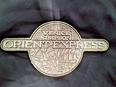 Venice Simplon Orient Express Solid Brass Badge Emblem Paperweight Felt Backing • $157.91