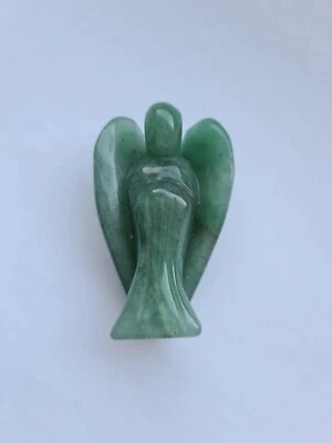 £10 • Buy GREEN AVENTURINE GEMSTONE ANGEL 50mm Crystal Reiki Healing Meditation Guardian