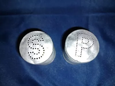 $6.99 • Buy Aluminum Salt And Pepper Shakers, Vintage, Pre-owned 