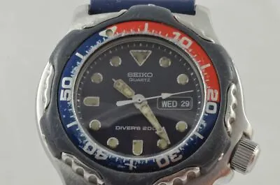 Seiko Diver Quartz Men's Watch 39MM Steel Vintage Rarity 7N36-6A0A Wrist Watch • $586.12