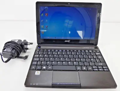 Notebook Acer Aspire Laptop One D270 Classic Car Diagnostics CPU N2600 Windows 7 • £49.99