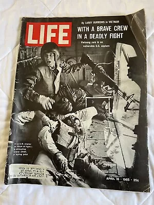 Life Magazine April 16 1965; Vietcong Vietnam War Marine Helicopter • $10