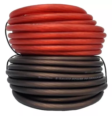 InstallGear 8 Gauge Power Or Ground Wire Red/Black Wire 25Feet Each • $18.99