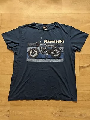 Vintage Kawasaki Graphic T-shirt H2 Navy XL Kawasaki Tag  • £18.99