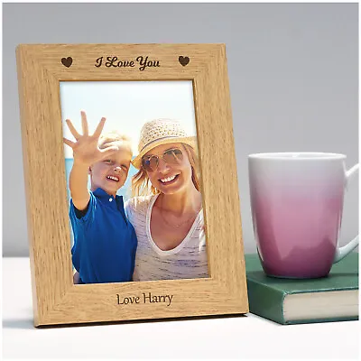 PERSONALISED I Love You Gifts For Mum Mummy Nanny Mam Birthday Photo Frame • £12.95