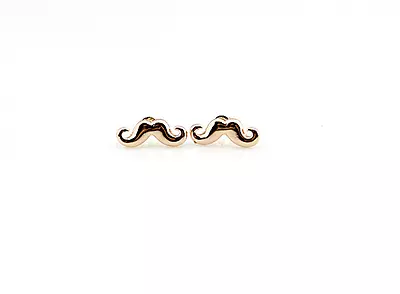 Tiny Fashion Lovely Rose Gold Moustache Stud Earrings • $7.99