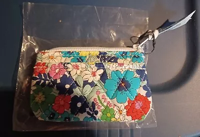 Vera Bradley Small Zip Coin Purse Pouch Far Out Floral 3 X 5 NWT • $11