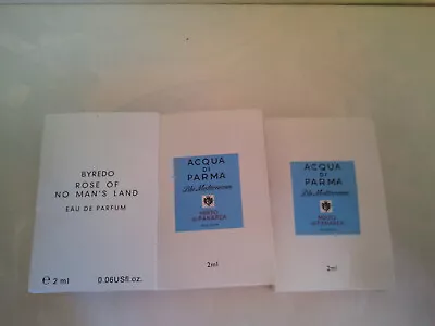 Bulk Lot Of 3 Samples Vials Cards Unisex Perfume Fragrance ByredoAcqua Di Parma • $49