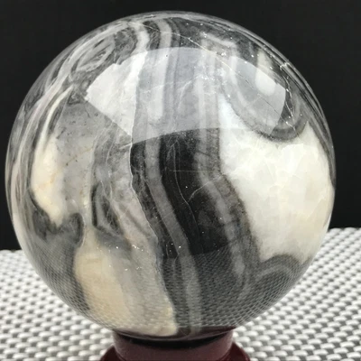 $3.25 • Buy 1630G Natural Zebra Stone Jasper Crystal Ball Healing Spirit Balloon AGH155