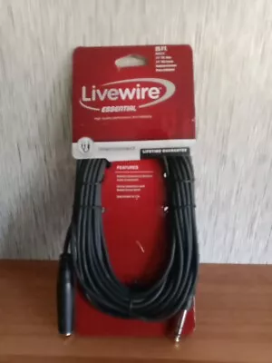 Livewire Headphone Extension Cable 1/4  TRS Male To 1/4  TRS Female 25 Ft. Black • $15