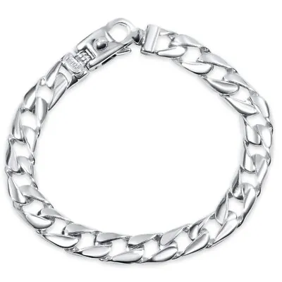 Men's Curb Link 14k Gold (36gram) Or Platinum (59gram) 9.5mm Bracelet 8.5  • $3835