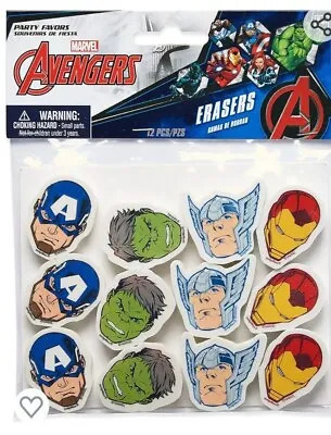 Roll Of 12 - Marvel Avengers Superhero Erasers - Loot Party Bag  FILLERS • £5.99