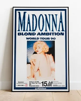 MADONNA BLOND AMBITION #2 '90 Tour Poster VINTAGE REPRO 36 X24  (similar To A1 ) • £11.99