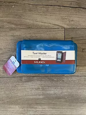 Mundi Text Master Blue Smart Phone Case Wallet NWT • $9.99