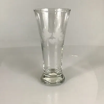 Disney Lenox Mickey Minnie Heart Glass Cup Pilsner Vase 8 Inches Tall • $19.99