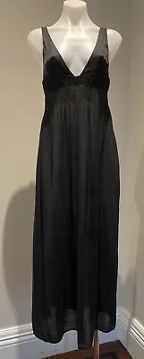 La Perla Italy Black Silk Long Nightdress Size 3 • $179.79