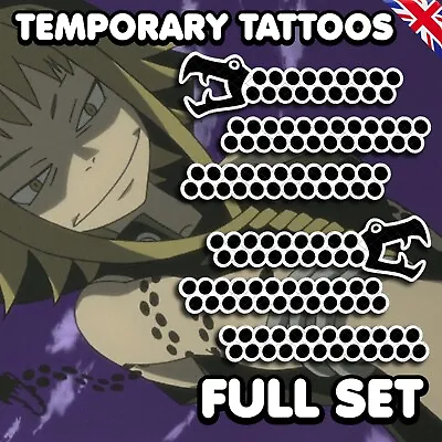 UK Medusa Gorgon - Soul Eater Temporary Tattoos Cosplay Realistic FULL SIZE • $34.85