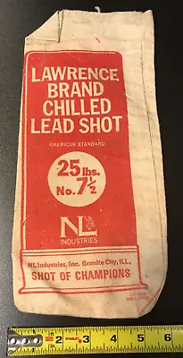 Lawrence Brand 25 Lbs No. 7.5 Chilled Lead Shot Canvas Bag - SHOT OF CHAMPIONS • $9.96