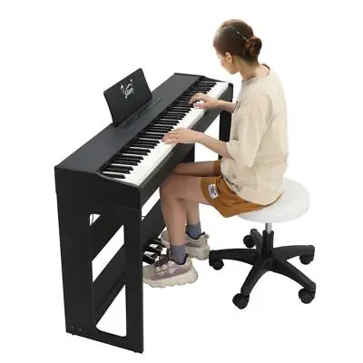 Glarry 88 Key Full Size Electric Piano Weighted Hammer Keyboard W/ Stand MIDI • $245.99