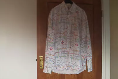 Vintage London Underground MAP Official Merchandise SHIRT SzXL -Long Sleeve GC • £19.99