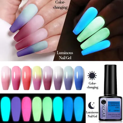 UR SUGAR Luminous Thermal Gel Nail Polish Soak Off UV Gel Varnish Color-changing • $1.99