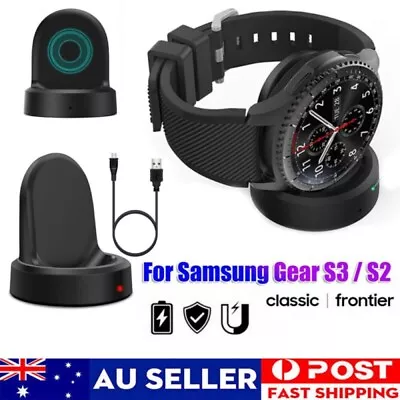 Wireless Charger Cradle Charging For Samsung Galaxy Watch Gear S2 S3 42/46mm • $14.99