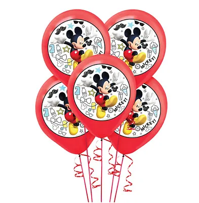 MICKEY ON THE GO LATEX BALLOONS (5ct) Birthday Decorations Party Supplies  • $9.99