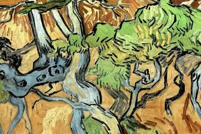 Vincent Van Gogh Tree Roots 1890 Impressionist Oil Painting Print Poster 36x24 • $14.98