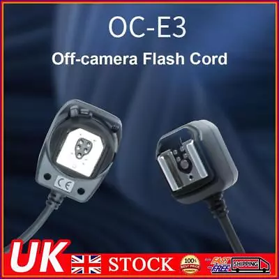 Off-Camera Flash Sync Extension Cord 1.2m Camera Extension Cable For Canon 580EX • £15.59