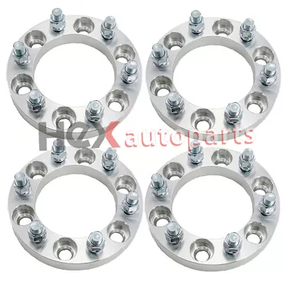 4x 1 Inch 6x5.5 Wheel Spacers 14x1.5 Fits Chevy Silverado 1500 GMC Sierra 1500 • $69.99