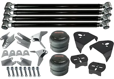 Weld On Triangulated 4 Link Kit Rear Brackets & 2500 Bags Air Ride Suspension • $474.89