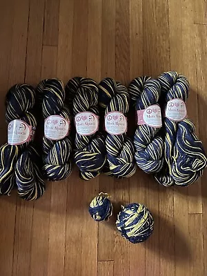 6 Skeins Blue & Yellow Misti Alpaca Hand Paint Sock Yarn Fingering Plus 2 Balls • $120