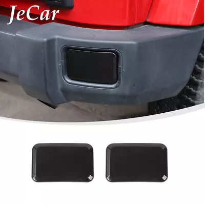 Smoked Black Rear Bumper Fog Light Lamp Cover Trim For Jeep Wrangler JK 2007-18 • $29.99