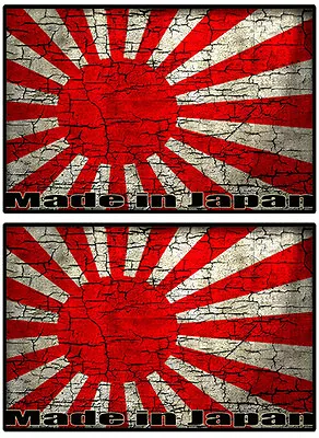 $6.84 • Buy Rising Sun Sticker Made In Japan Stickers Jdm Drift Car Japanese Sticker Pair  