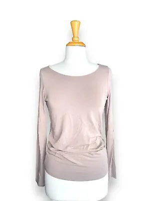 MAJESTIC FILATURES Paris Superwashed Tee Long Sleeve T-Shirt Taupe Gray Size 4 • $39.99