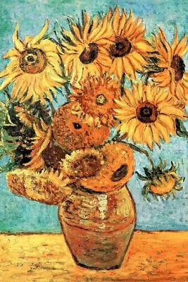 Vincent Van Gogh Vase With Twelve Sunflowers Van Gogh Wall Art Painting Poster • $15