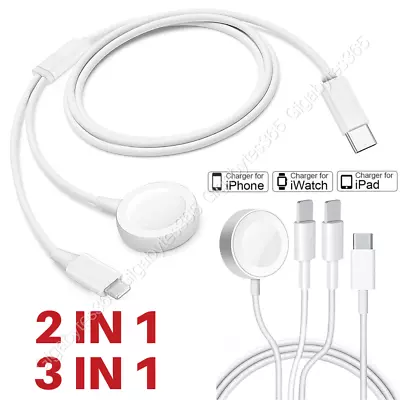 $15.91 • Buy For Apple Watch IWatch SE 6 5 4 3 2 1 IPhone XR 3 In1 PD Magnetic Charger Cable